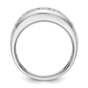 14K White Gold 7-Stone (Holds 7-3.3mm Round) Men's Channel Band Mounting — alternate view