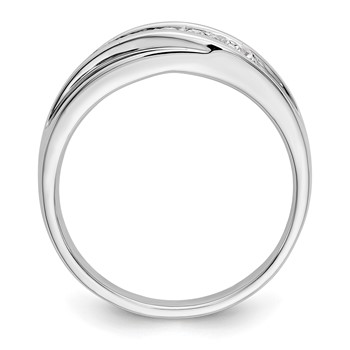 14K White Gold 7-Stone (Holds 7-2.0mm Round) Men's Band Mounting — alternate view
