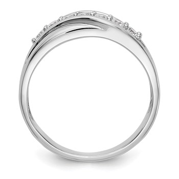 14K White Gold 7-Stone (Holds 7-2.6mm Round) Men's Band Mounting — alternate view