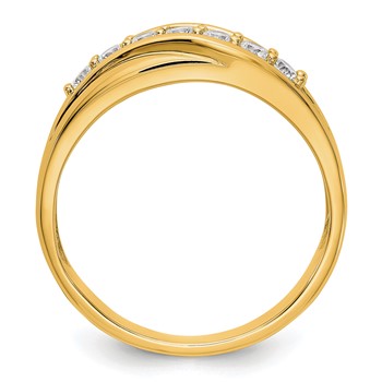 14K Yellow Gold 7-Stone (Holds 7-2.6mm Round) Men's Band Mounting — alternate view