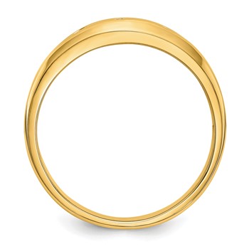 14K Yellow Gold 3-Stone (Holds 3-2.3mm Round) Men's Band Mounting — alternate view