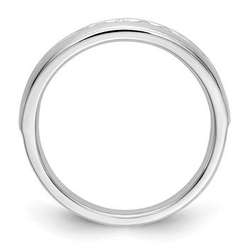 14K White Gold 5-Stone (Holds 5-2.3mm Round) Men's Channel Band Mounting — alternate view