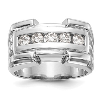 14K White Gold Men's Band Mounting