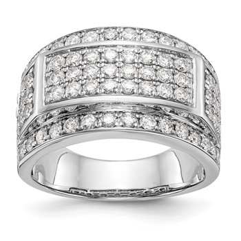 14K White Gold Pave (Holds 70-1.9mm Round) Men's Band Mounting