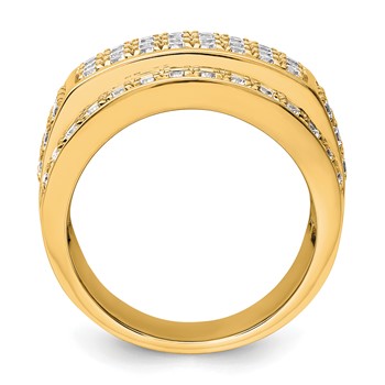 True Origin 14K Yellow Gold Men's 3 carat Lab Grown Diamond VS+ F+ Complete Heirloom Ring — alternate view