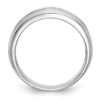 14k White Gold (Holds 3-2.5mm Square) Men's Channel Band Mounting — alternate view