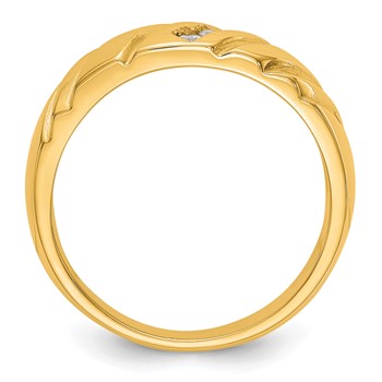 14K 3-Stone (Holds 3-2.1mm Round) Men's Band Mounting — alternate view