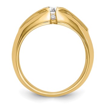 "IB Goodman 14k (Holds 1-5.5 Center, 8-2.0 / 2-1.8mm Round) Mens Ring Mounting" — alternate view