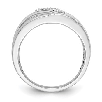 14K White Gold 3-Stone (Holds 3-2.3mm Round) Men's Band Mounting — alternate view