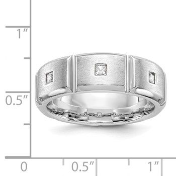 14K White Gold Men's Band Mounting — alternate view
