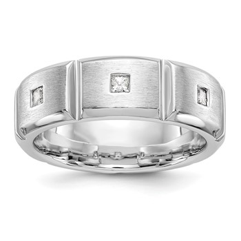 14K White Gold Men's Band Mounting