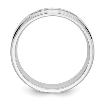 14kw Polished Step Edge Men's Diamond Ring Mtg (Closed) — alternate view