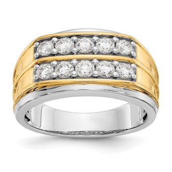 True Origin 14K Two-tone Men's 1 carat Lab Grown Diamond VS/SI  D E F  Band