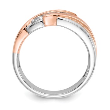 14ktt Brushed and Polished Mens Band Mounting — alternate view