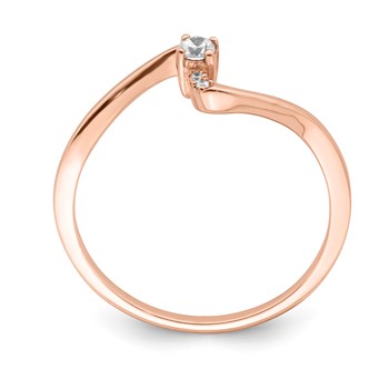 10K RG Diamond Ring RD- 1-.065ct  4- .004ct - Dia:F60 Mel:S43 — alternate view