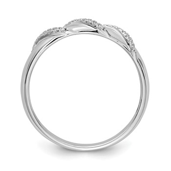 14K White Gold AA Quality 1/8 carat Diamond Trio Complete Men's Wedding Band — alternate view