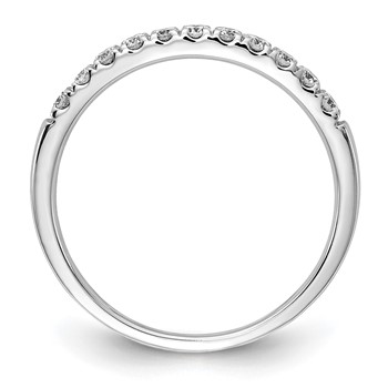 10k White Gold 1/3 carat Lab Grown Diamond VS/SI+ G+ Complete Wedding Band — alternate view