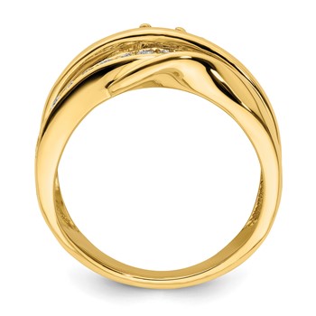 14k 5/8 carat Diamond Fancy Woven Ring — alternate view