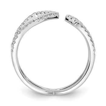 14k White Gold 3/8 carat Lab Grown Diamond VS/SI+ G+ Complete Fashion Ring — alternate view