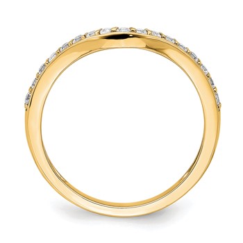 14k Yellow Gold Lab Grown VS/SI+ G+ Dia Ring Guard — alternate view