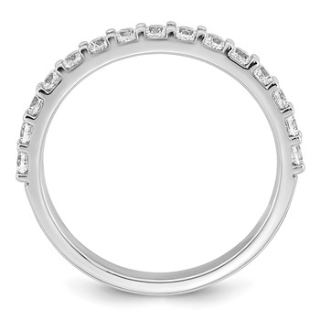 14k White Gold 1/2 carat Lab Grown Diamond VS+ F+ Complete Fifteen Stone Band — alternate view