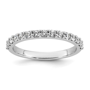 14k White Gold 1/2 carat Lab Grown Diamond VS+ F+ Complete Fifteen Stone Band