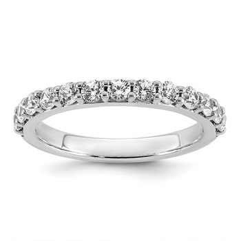 14k White Gold 3/4 carat Lab Grown Diamond VS+ F+ Complete Fifteen Stone Band