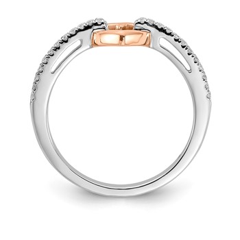 SS/10K Two-Tone Heart Diamond Ring — alternate view
