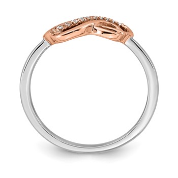 10k Two-tone Diamond Ring — alternate view