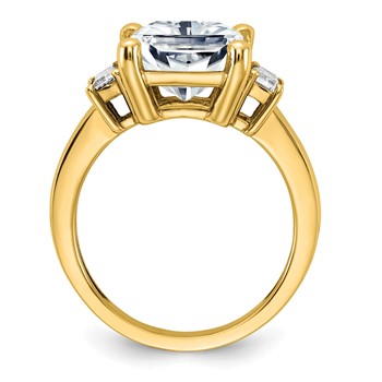14K 3-Stone Engagement Ring Mounting — alternate view