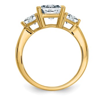 14K 3-Stone Engagement Ring Mounting — alternate view