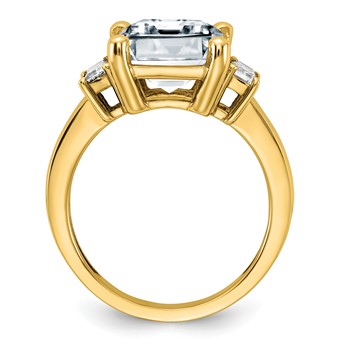 14K 3-Stone Engagement Ring Mounting — alternate view