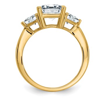 14K 3-Stone Engagement Ring Mounting — alternate view