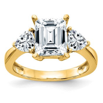 14K 3-Stone Engagement Ring Mounting