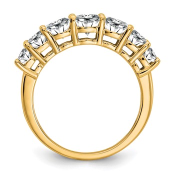 14k 1 5/8 carat Lab Grown Diamond VS+ F+ Cushion Complete Seven Stone Band — alternate view