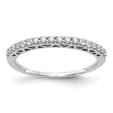 Image of 14k White Gold 1/4 carat Lab Grown Diamond VS/SI+ G+ Complete Wedding Band