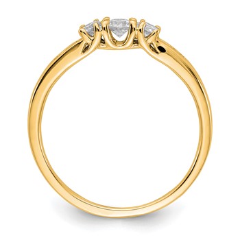 14k Yellow Gold Diamond Ring — alternate view