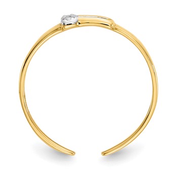 14k .01 carat Diamond Buckle Toe Ring — alternate view