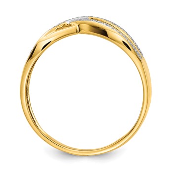 14k Polished 1/6 carat Diamond Ring — alternate view