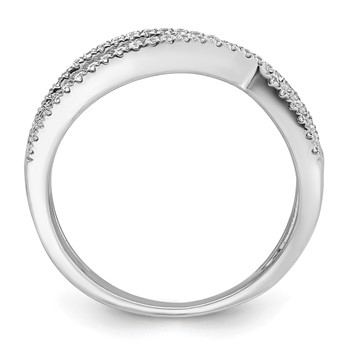 14k White Gold 1/4 carat Diamond 3-Strand Ring — alternate view