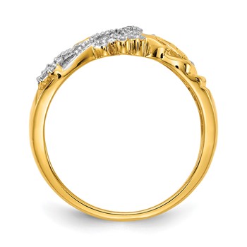 14k and White Rhodium Diamond Dragonfly Ring — alternate view