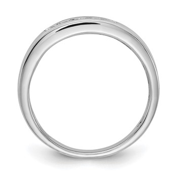 10k White Gold Diamond Men's Ring — alternate view