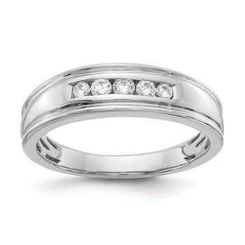 10k White Gold Diamond Men's Ring