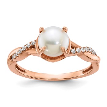 10K RG 7-7.5MM FWC Pearl and 14-1.1mm Rd Dia - Stone:A Mel:S45