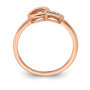 10K Rose Gold Diamond Ring 15-Rd 0.9MM - Mel:S45 — alternate view