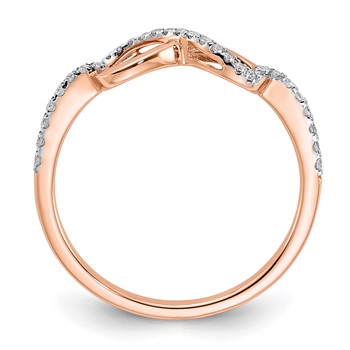 10k Rose Gold Diamond Ring — alternate view