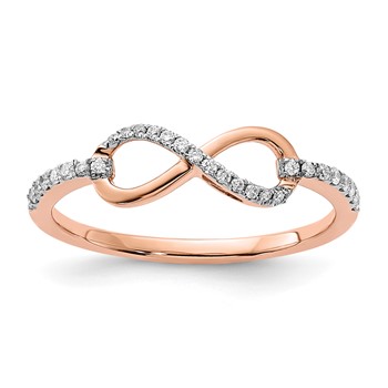 10k Rose Gold Diamond Ring