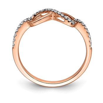 10k Rose Gold Diamond Ring — alternate view
