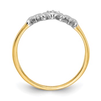 14k and White Rhodium Diamond MOM Ring — alternate view