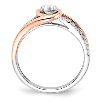 14k White Gold DiamondSemi-Mount Eng Ring — alternate view